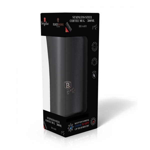 Kubek termiczny Berlinger Haus Black Rose 500 ml do napojów gorących i zimnych