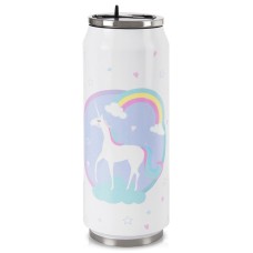Kubek termiczny Orion UNICORN 500 ml — bidon do szkoły z ustnikiem i słomką