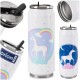 Kubek termiczny Orion UNICORN 500 ml — bidon do szkoły z ustnikiem i słomką