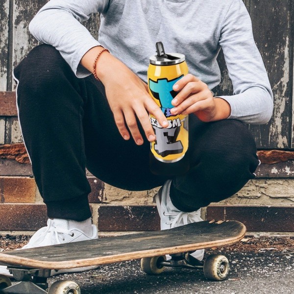 Kubek termiczny Orion PUSZKA 128533 Graffiti 500 ml ze słomką do szkoły