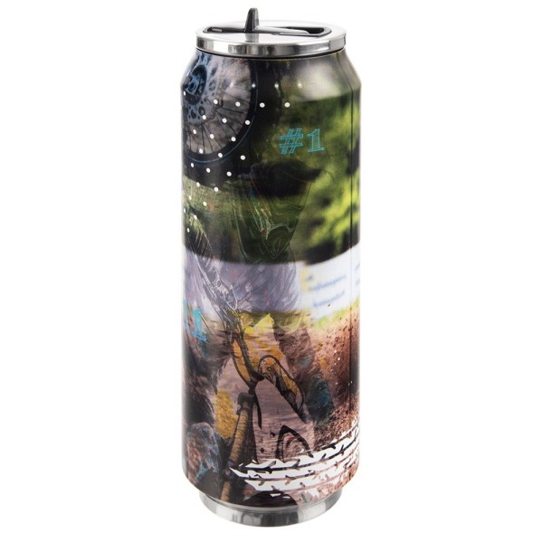 Kubek termiczny Orion RAJD 700 ml — puszka ze słomką i ustnikiem, do szkoły