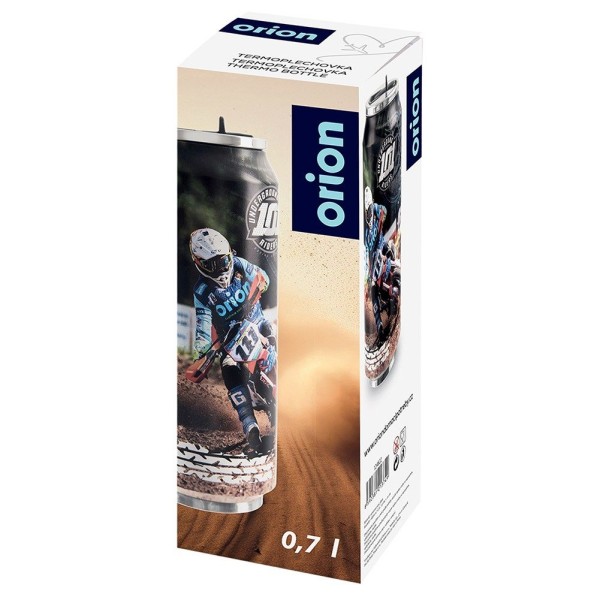 Kubek termiczny Orion RAJD 700 ml — puszka ze słomką i ustnikiem, do szkoły