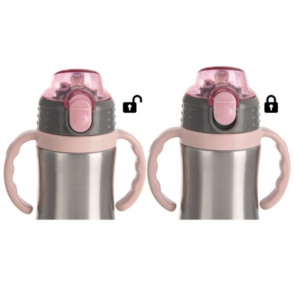 Kubek termiczny ORION 128516 dla dzieci z ustnikiem, bidon 300 ml, różowy
