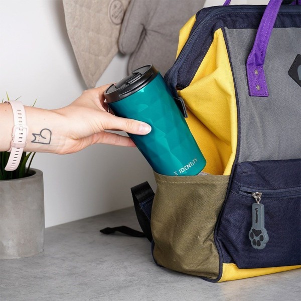 Kubek termiczny ORION 112267 — stalowy 430 ml do auta, na kawę i herbatę, niebieski