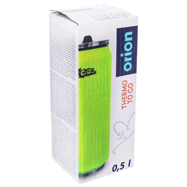 Kubek termiczny Orion PUSZKA 125896 – do szkoły, 500 ml, zielony ze słomką