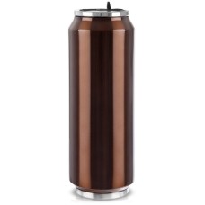 Kubek termiczny Orion PUSZKA 128530 — do kawy z ustnikiem i słomką, 700 ml, brązowy