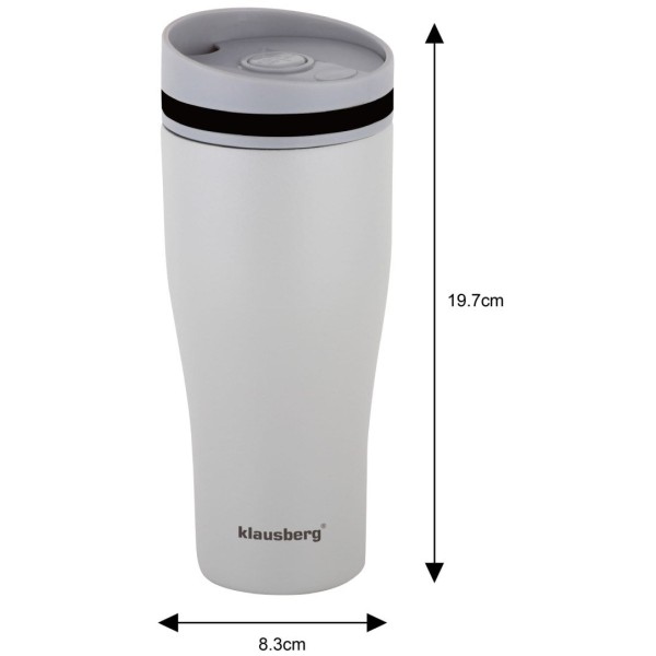 Kubek termiczny Klausberg KB-7620 380 ml beżowy do napojów na wynos