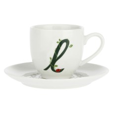 Filiżanka ze spodkiem La Porcellana Bianca Solotua 90 ml wzór L do serwowania kawy
