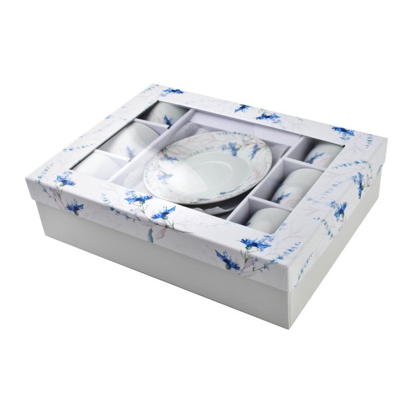 Filiżanki JOY komplet 6 sztuk ze spodkiem 250 ml do serwowania napojów