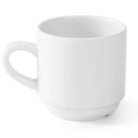 Filiżanki do kawy i herbaty Hendi Optima białe porcelanowe 230 ml zestaw 12 szt.
