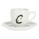 Filiżanka do espresso La Porcellana Bianca Solotua 90 ml wzór C ze spodkiem