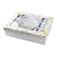 Filiżanki do kawy, JOY, komplet 6 szt. z spodkami 250 ml