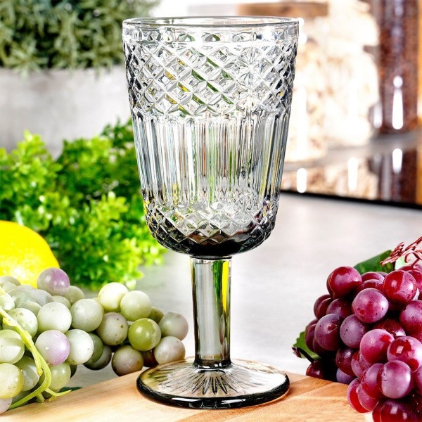 Келих для вина, VILDE 139662, скляний чорний 270 мл — для червоного та білого вина