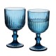Kieliszki ELISE BLUE Komplet 4 sztuk 9x16,4 cm do serwowania napojów