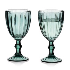 Kieliszki Elise Stripes komplet 4 sztuk 320 ml zielone do serwowania drinków