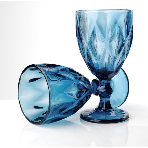 Kieliszki do wina Elise Blue komplet 6 sztuk 300 ml
