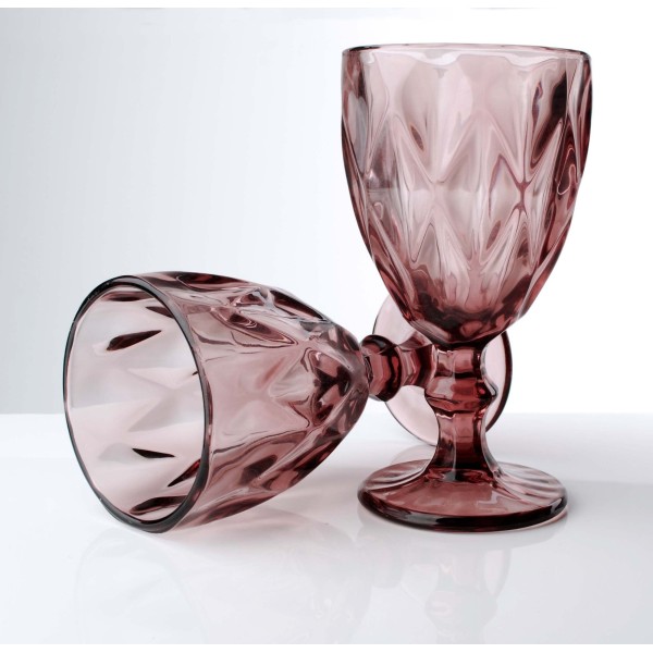 Kieliszki Elise Pink, komplet 6 sztuk, 300 ml, do serwowania napojów