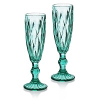 Komplet kieliszków do szampana ELISE TURQUISE 6 sztuk 180 ml