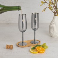 Kieliszki do szampana, BerlingerHaus BH-8665 Matte Black Collection, komplet 6 szt.