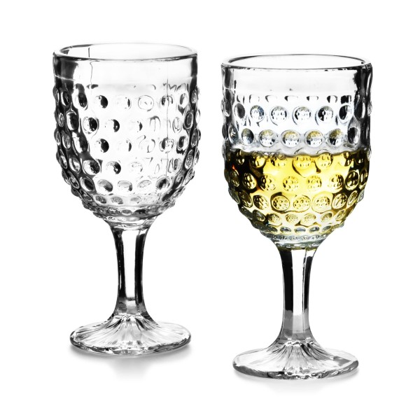 Komplet kieliszków Elise Dots 280 ml do serwowania napojów 6 sztuk