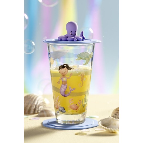Szklanka Leonardo Bambini Avventura 300 ml z pokrywą i spodkiem do napojów