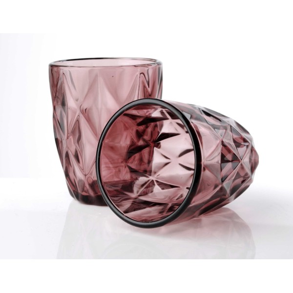 Komplet szklanek Elise Pink 250 ml, 6 sztuk, do napojów
