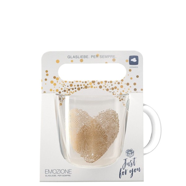 Szklanka EMOZIONE odcisk palca 0,4 l do codziennego użytku