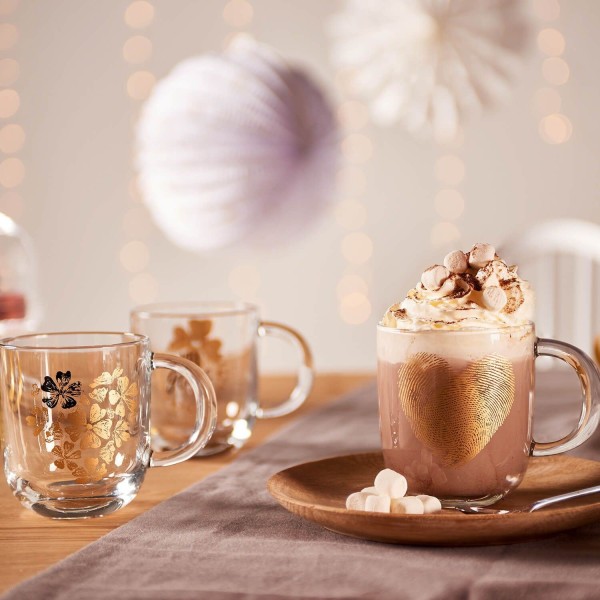 Szklanka EMOZIONE odcisk palca 0,4 l do codziennego użytku