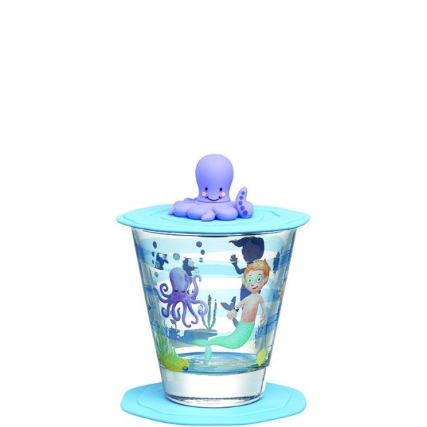 Szklanka Leonardo Bambini Avventura 215 ml z pokrywą i spodkiem do napojów