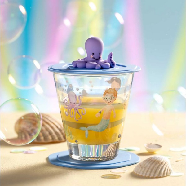 Szklanka Leonardo Bambini Avventura 215 ml z pokrywą i spodkiem do napojów