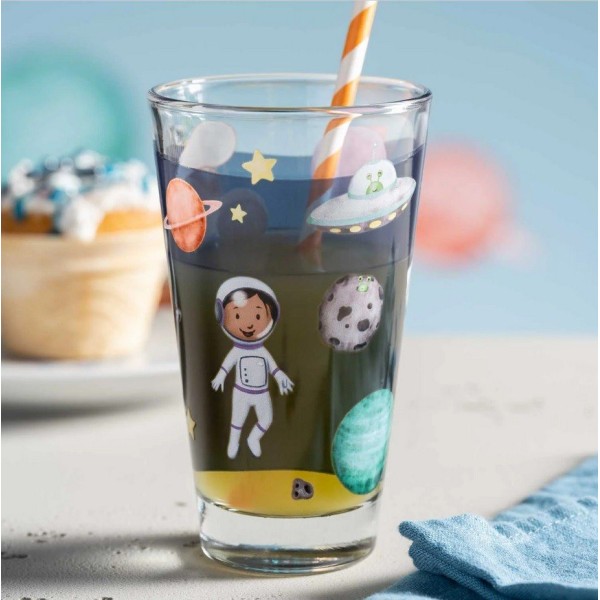 Szklanka do napojów Leonardo Bambini Avventura 300 ml kosmos dla dzieci