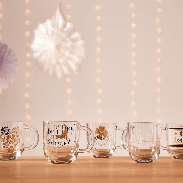 Szklanka Emozione serce z kwiatów 0,4 l do napojów