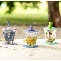 Szklanka Leonardo Bambini Avventura 215ml z pokrywą i spodkiem dziecięca dinozaur