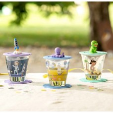 Szklanka Leonardo Bambini Avventura 215ml z pokrywą i spodkiem dziecięca dinozaur