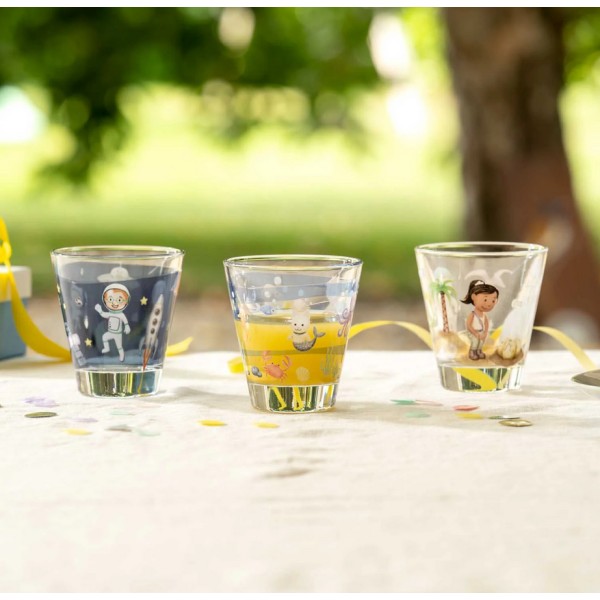 Szklanka do napojów Leonardo Bambini Avventura 215 ml z motywem kosmosu