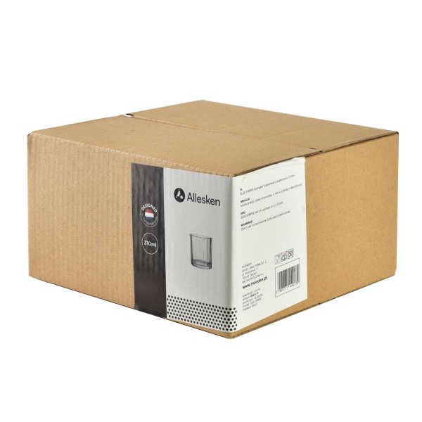 Набір склянок Elise Stripes, 4 шт, 310 мл, прозорі для напоїв