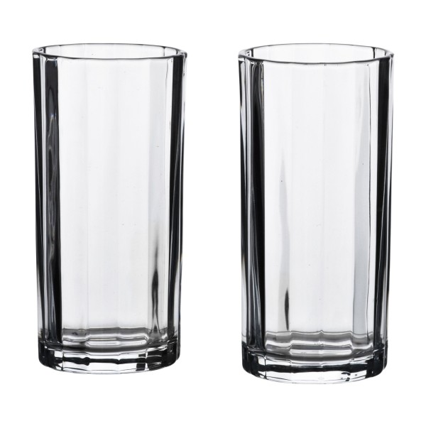 Набір скляних стаканів Elise Stripes, 4 шт, 360 мл, прозорі для домашнього використання