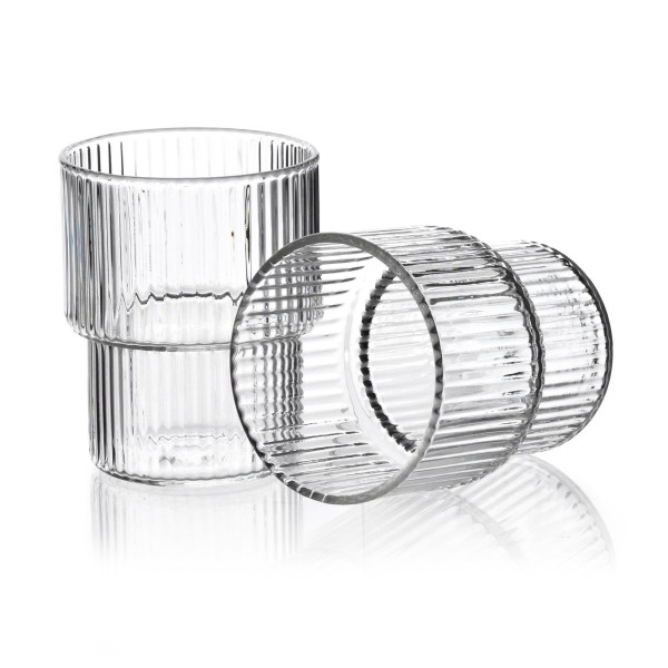 Komplet szklanek ELLA STRIPES 4x320 ml ze szkła borokrzemowego do napojów