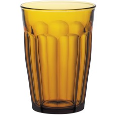 Szklanki wysokie Duralex Picardie Amber 360 ml pomarańczowe zestaw 6 sztuk do serwowania napojów