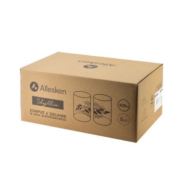 Szklanki IDYLLIC komplet 6 sztuk 420 ml do codziennego użytku