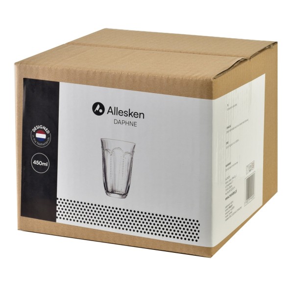 Komplet szklanek Daphne 450 ml 4 sztuki do napojów codziennych