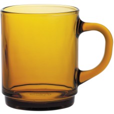 Szklanki z uchem Duralex Versailles Amber 260 ml pomarańczowe 6 szt. zestaw