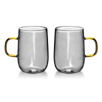 Komplet szklanek termicznych Peter 2x400ml szare do napojów gorących i zimnych