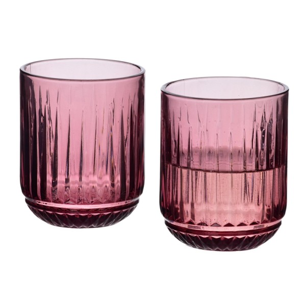 ELISE PURPLE Komplet 4 szklanek 260ml7,5x9,4cm