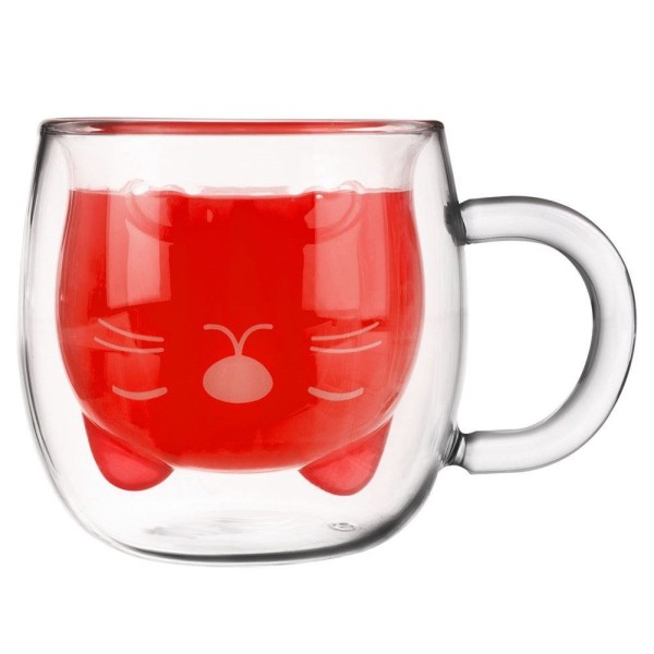 Термочашка ORION DOUBLE 270 ml, котик — для гарячої кави, подвійні стінки