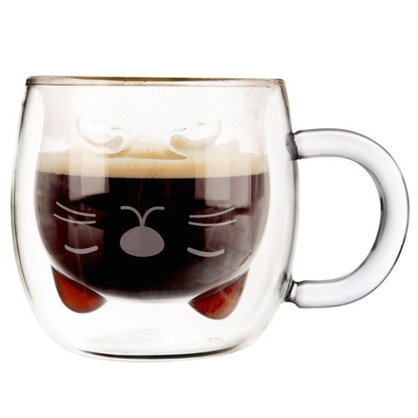 Термочашка ORION DOUBLE 270 ml, котик — для гарячої кави, подвійні стінки