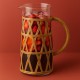 Dzbanek szklany Modern Kitchen 1,1L boho w oplocie do serwowania