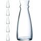 Посудина для напоїв Arcoroc Fluid скляна, 1 л, набір 6 шт, для вина і води Hendi L3965