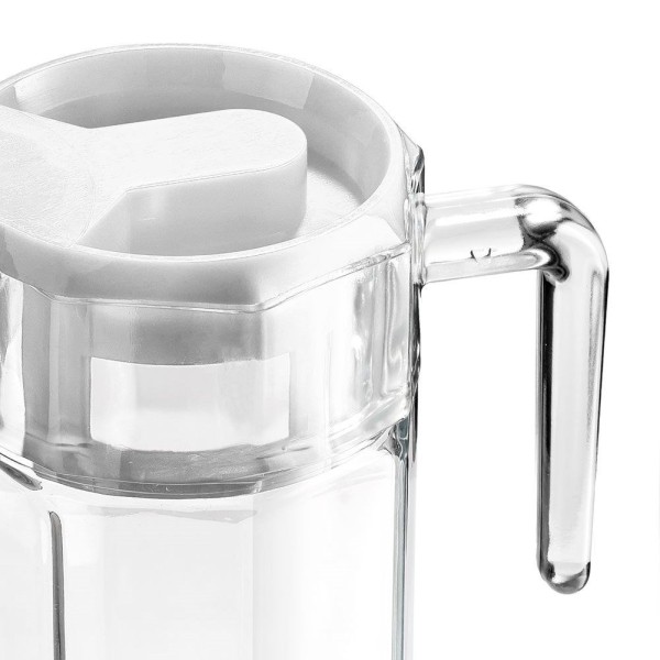 Дзбан для напоїв VILDE 139289, скляний з кришкою 1.5 л — для води, соку, чаю