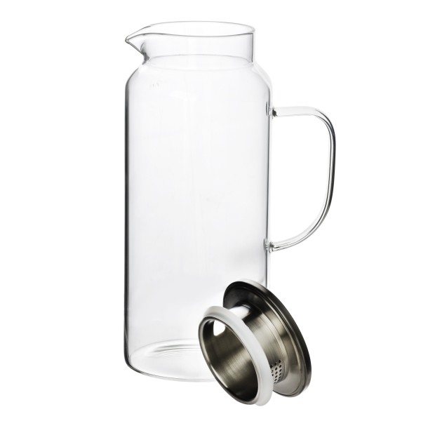 Dzbanek Modern Kitchen z pokrywką ze szkła borokrzemowego 1,9L do kuchni